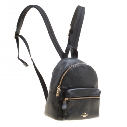 Coach Black Leather Mini Charlie Backpack