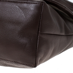 Pre Owned Cole Haan Brown Leather Flap Crossbody Bag