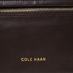 Pre Owned Cole Haan Brown Leather Flap Crossbody Bag