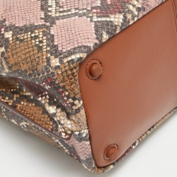 Cole Haan Multicolor Python Embossed and Leather Grand Ambition Bucket Bag
