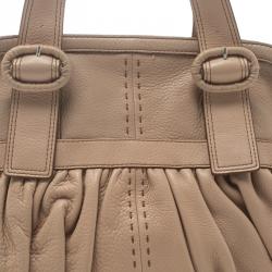 Pre Owned Cole Haan Blush Pink Leather Village Ruched Satchel