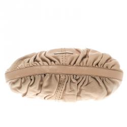 Pre Owned Cole Haan Blush Pink Leather Village Ruched Satchel