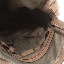 Pre Owned Cole Haan Blush Pink Leather Village Ruched Satchel