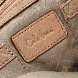 Pre Owned Cole Haan Blush Pink Leather Village Ruched Satchel