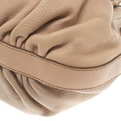 Pre Owned Cole Haan Blush Pink Leather Village Ruched Satchel