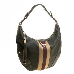 Pre Owned Cole Haan Green Leather Hobo