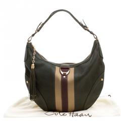 Pre Owned Cole Haan Green Leather Hobo
