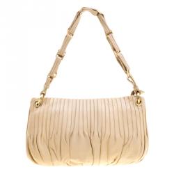 Cole Haan Beige Leather Amalfi Shoulder Bag