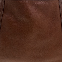 Pre Owned Cole Hann Brown/Gold Leather Reversible Tote