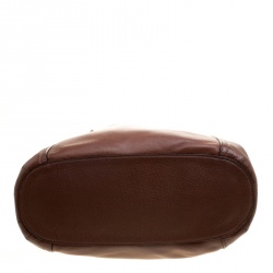 Pre Owned Cole Hann Brown/Gold Leather Reversible Tote