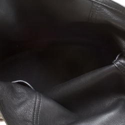 Cole Hann Metallic Grey Leather Reversible Tote