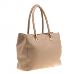 Pre Owned Cole Haan Beige Leather Benson Tote