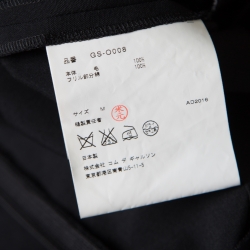 Pre Owned Commes des Garcons Black Wool Ruffled Raw Edged Detail Sheath Dress M