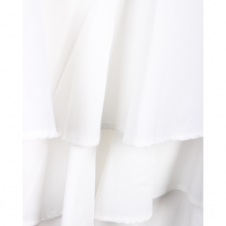 Pre Owned Comme Des Garcons White Tiered Mini Skirt S
