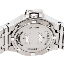 Pre Owned Concord Mother of Pearl Stainless Steel Diamonds Saratoga 14.E1.1855 Women's Wristwatch 28 mm