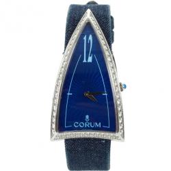 Pre Owned Corum Limited Edition Burj Al Arab Diamond 18 K White Gold Womens Wristwatch 29 MM