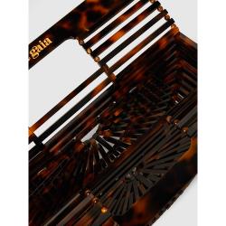 Cult Gaia Brown Acrylic Ark Mini Clutch