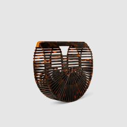 Cult Gaia Brown Acrylic Ark Mini Clutch