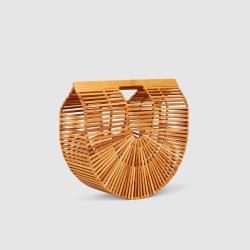 Cult Gaia Brown Gaia's Ark Large Bamboo Clutch