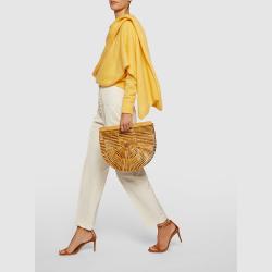Cult Gaia Brown Gaia's Ark Large Bamboo Clutch