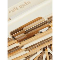 Cult Gaia Brown Tonal Wood Mini Arc Bag