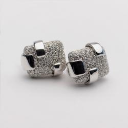Damiani Diamond Pavé Setting White Gold Clip Earrings 
