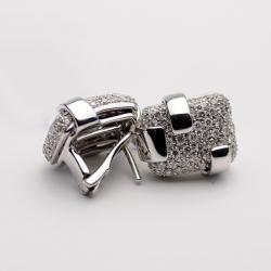 Damiani Diamond Pavé Setting White Gold Clip Earrings 