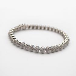 Damiani 18K Diamond Pave Setting Hearts Bracelet 