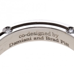 Damiani & Brad Pitt Diamond 18k White Gold Wedding Band Ring Size 58