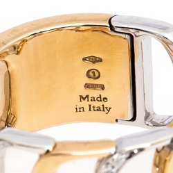 Damiani D Link  Diamond 18K Two Tone Gold Band Ring Size 59