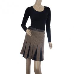 Pre Owned D&G Pleated Box Skirt S