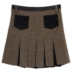 Pre Owned D&G Pleated Box Skirt S