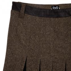 Pre Owned D&G Pleated Box Skirt S