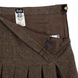Pre Owned D&G Pleated Box Skirt S