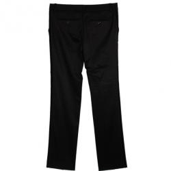 Pre Owned D&amp;G Black Cotton Wool Trousers L
