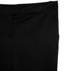 Pre Owned D&amp;G Black Cotton Wool Trousers L