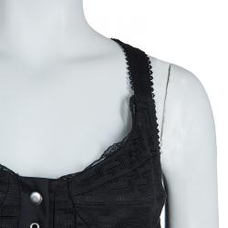 Pre Owned D&G Black Sleeveless Corset Top L