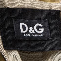 Pre Owned D&G Brown Tie-Dye Printed Silk Ruffle Detail Strapless Dress M