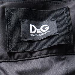 Pre Owned D&G Green Silk Ruched Halter Dress M