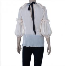 Pre Owned D and G Light Pink Ruffled Blouse S