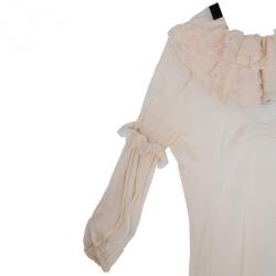 Pre Owned D and G Light Pink Ruffled Blouse S