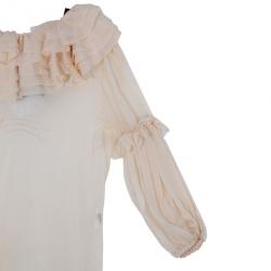 Pre Owned D and G Light Pink Ruffled Blouse S