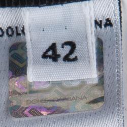 Pre Owned D&G Animal Print Smocked Sleeveless Dress M