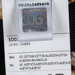 Pre Owned D&G Animal Print Smocked Sleeveless Dress M