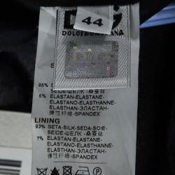 Pre Owned D&G Green and Black Polka Dot Ruched Silk Sleeveless Top M