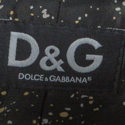 D&G Black Lurex Detail Long Coat M