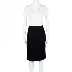 Pre Owned D&G Black Wool Pencil Skirt M