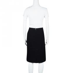 Pre Owned D&G Black Wool Pencil Skirt M