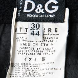Pre Owned D&G Black Wool Pencil Skirt M
