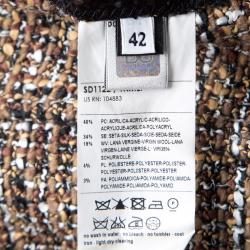 Pre Owned D&G Brown and Black Textured Sleeveless Dress M